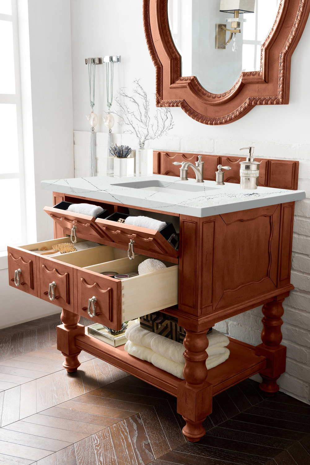 toilet vanity design James Martin Vanity Aged Cognac Antique