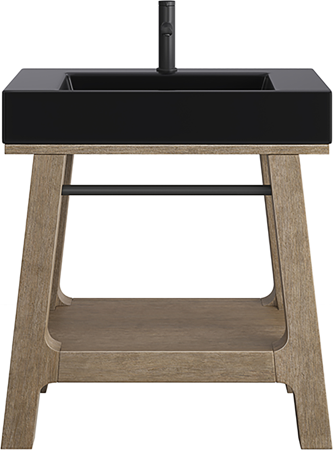 sink on top James Martin Console Weathered Timber Rustic