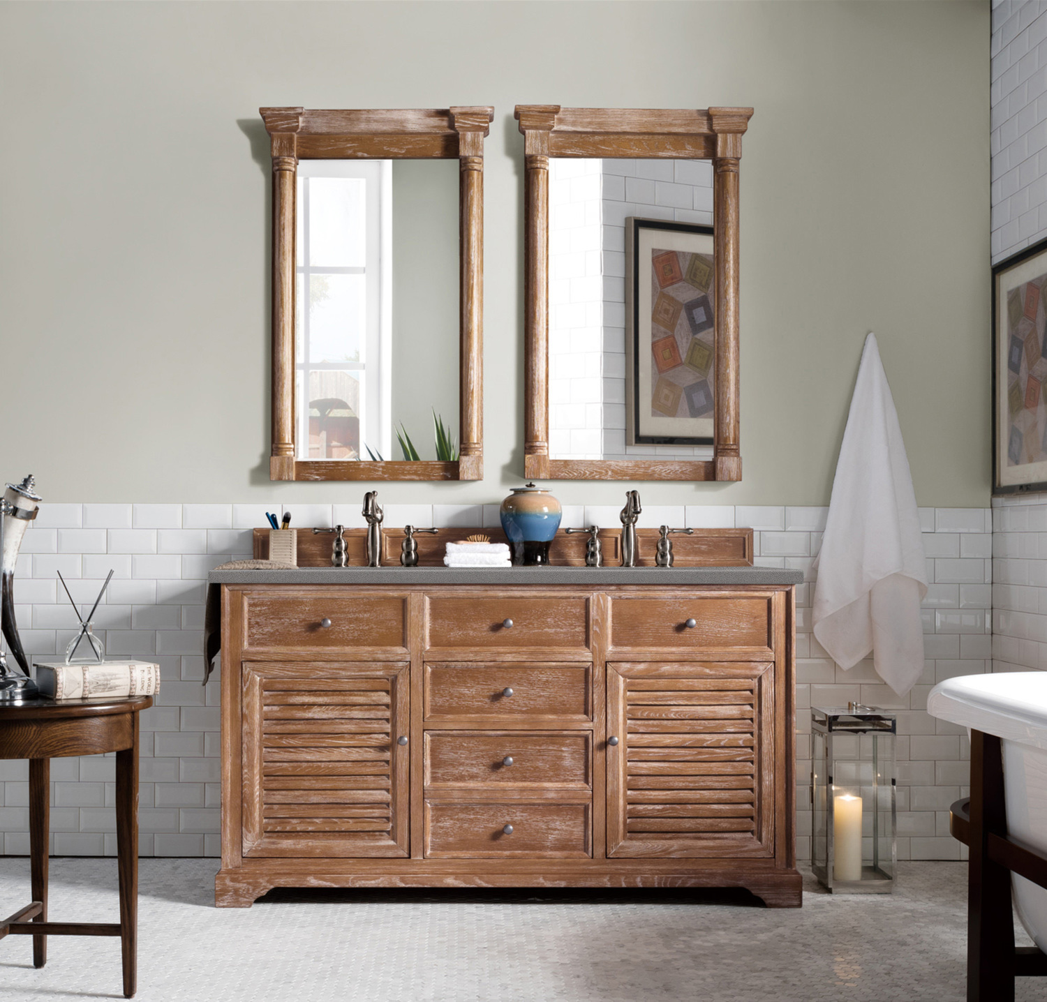 72 inch bathroom vanity without top James Martin Vanity Driftwood Transitional