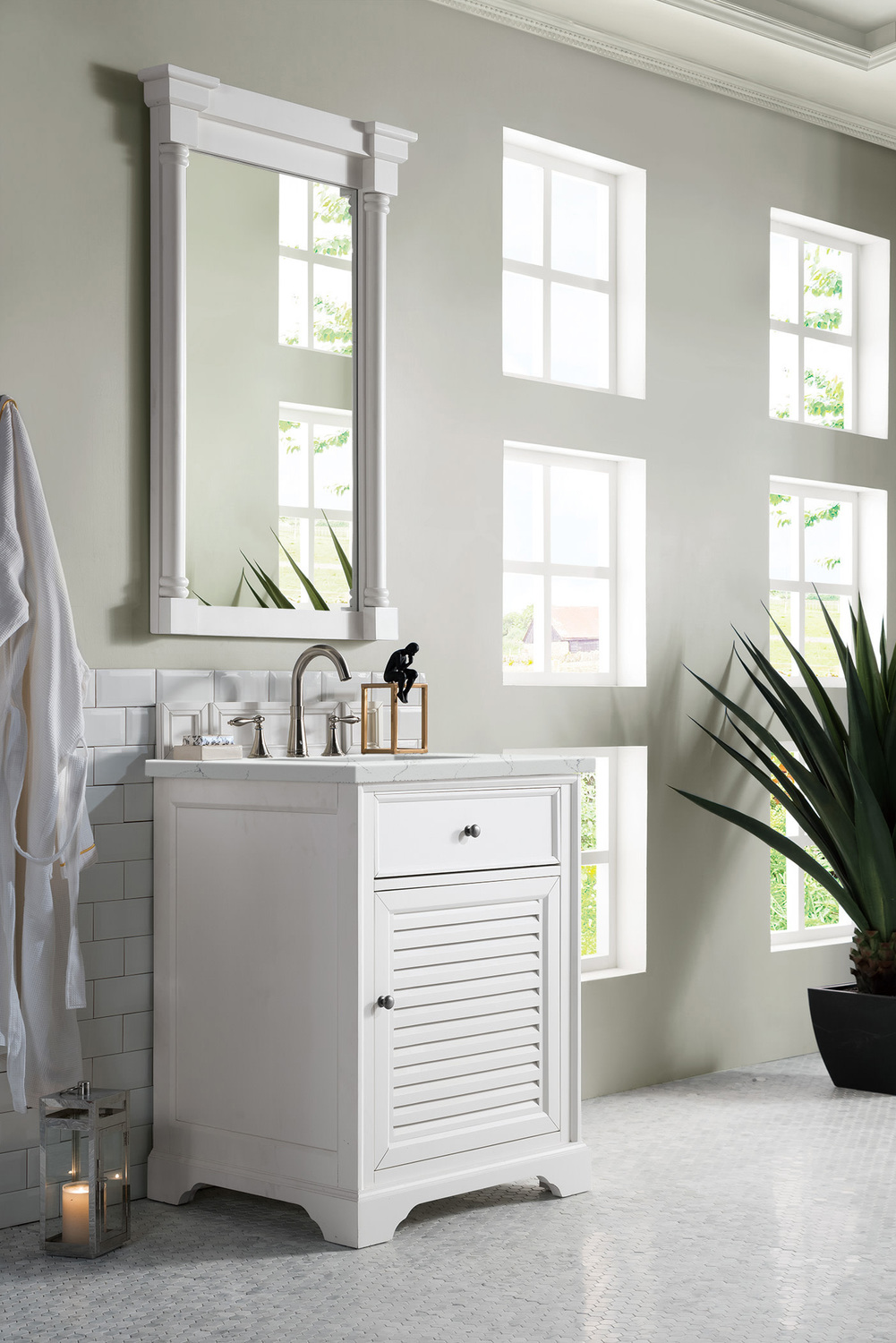 small bathroom vanity designs James Martin Vanity Bright White Transitional