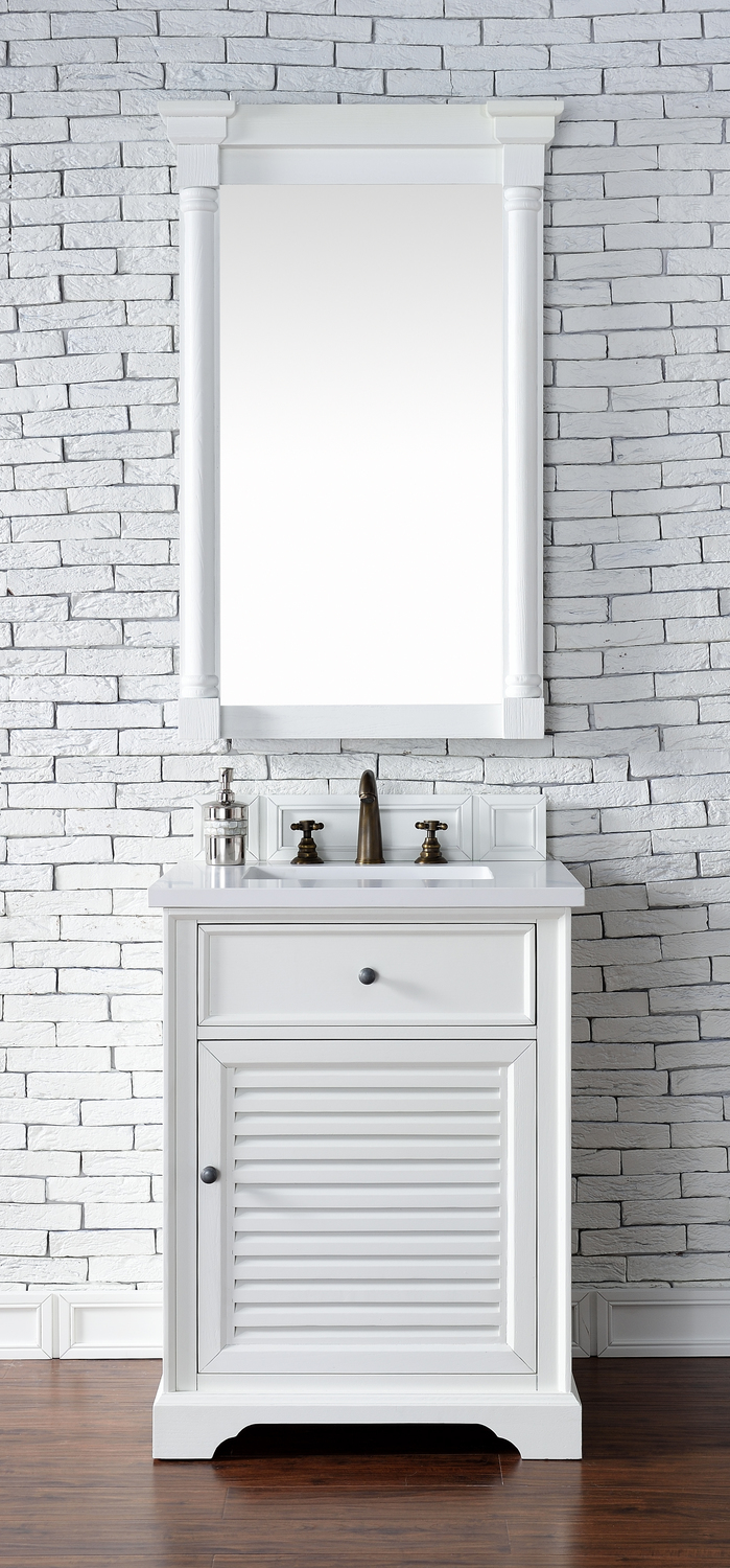 rustic bathroom sink cabinet James Martin Vanity Bright White Transitional