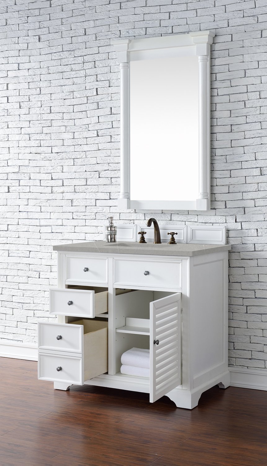  James Martin Vanity Bathroom Vanities Bright White Transitional