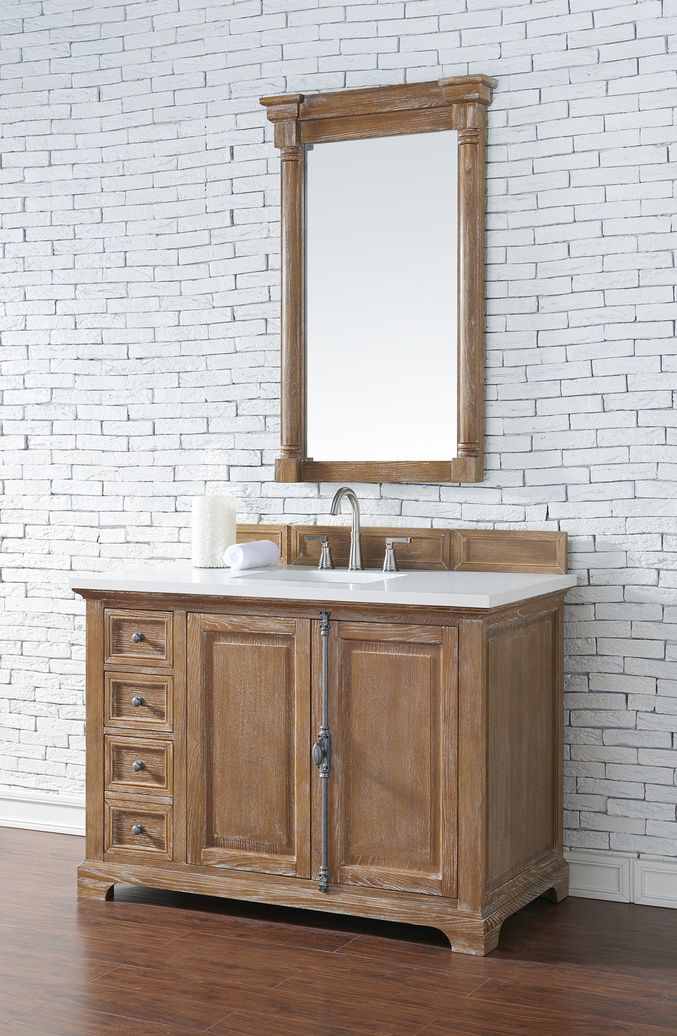 vanity counter tops with sink James Martin Vanity Driftwood Transitional