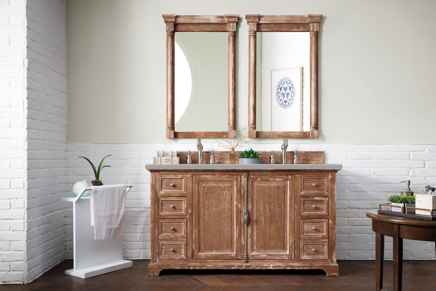 best double sink vanities James Martin Vanity Driftwood Transitional
