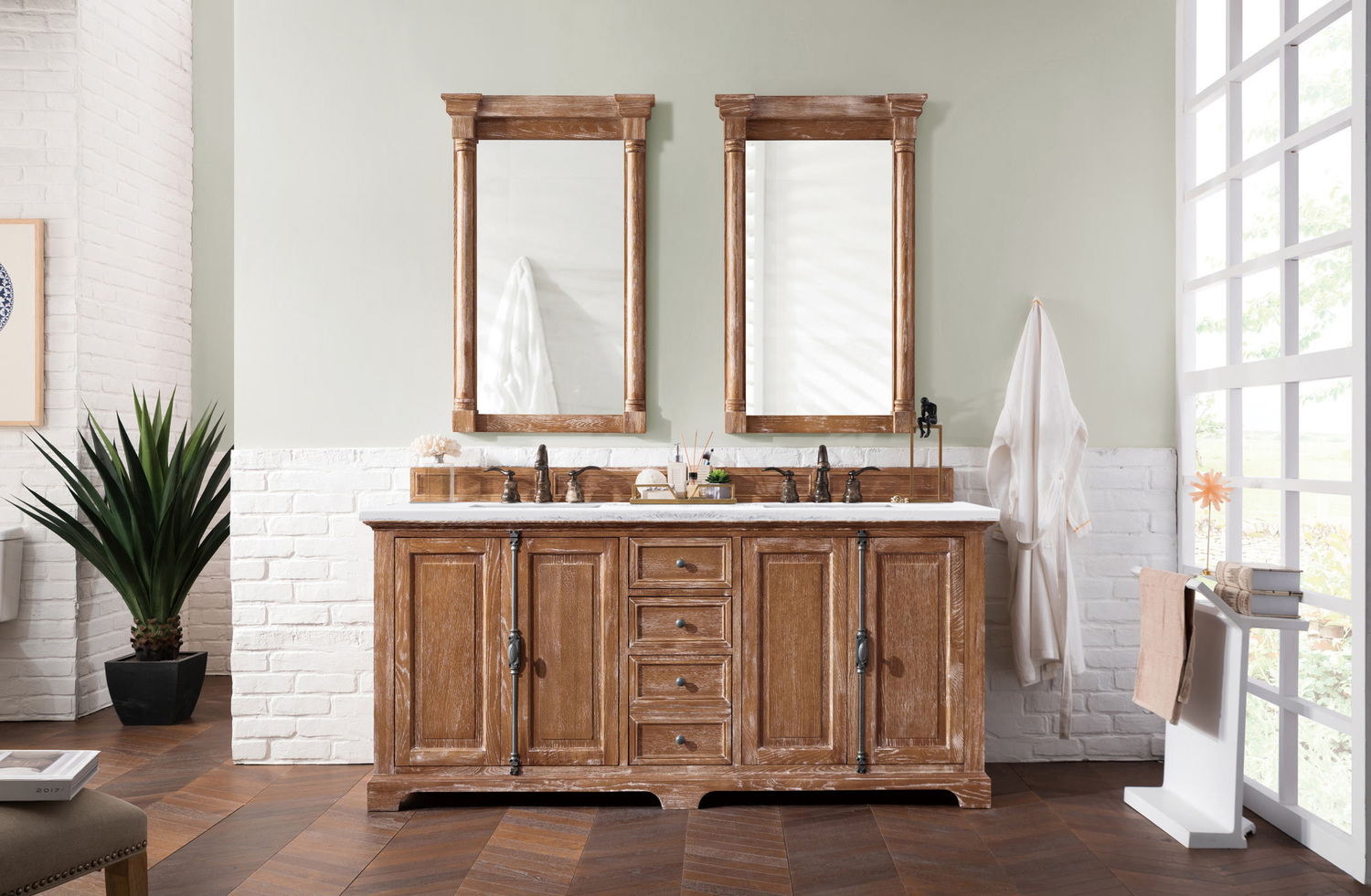 vanity cabinets with tops James Martin Vanity Driftwood Transitional