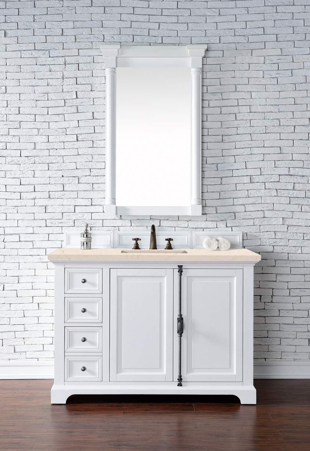 40 bathroom vanity without top James Martin Vanity Bright White Transitional