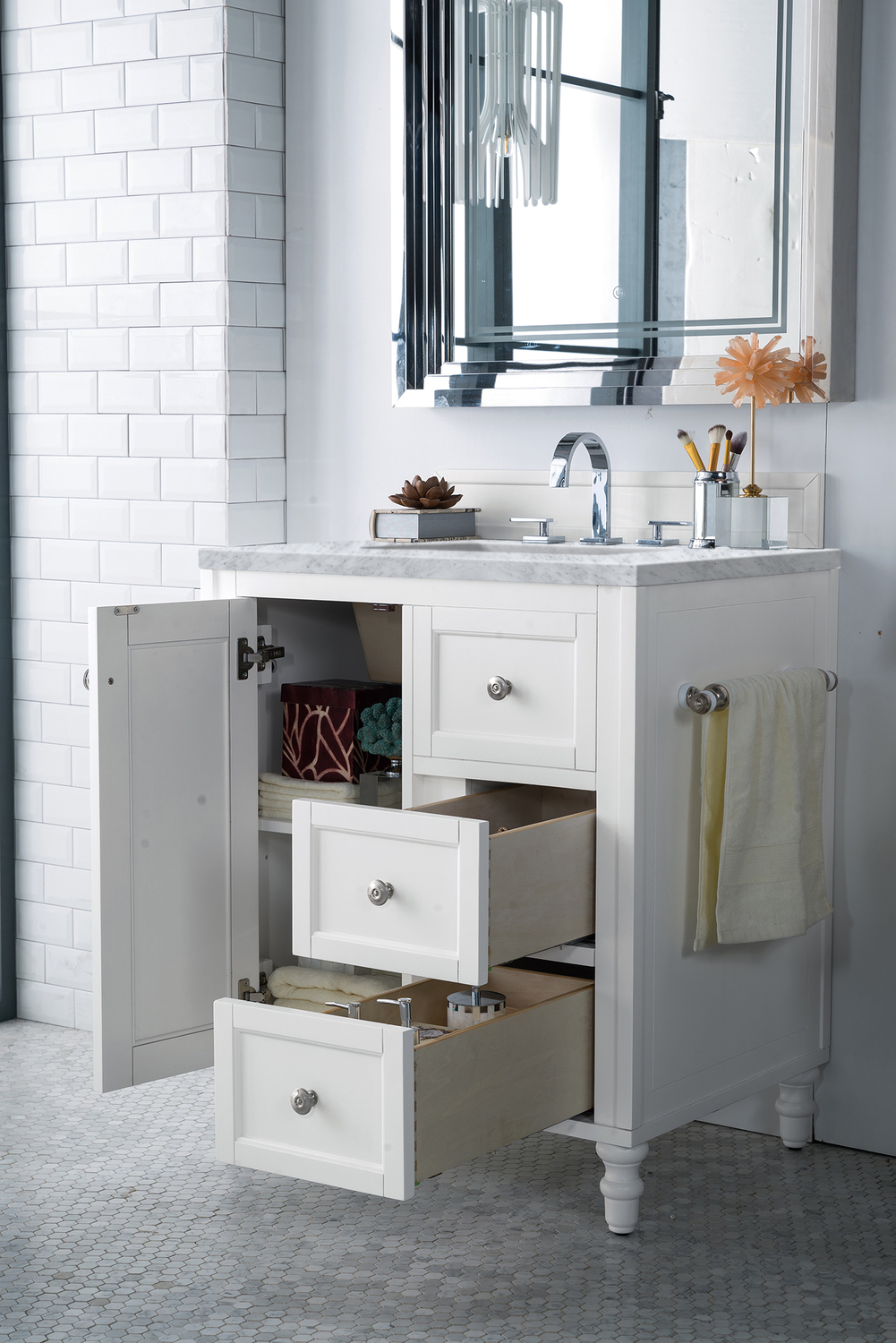  James Martin Vanity Bathroom Vanities Bright White Traditional