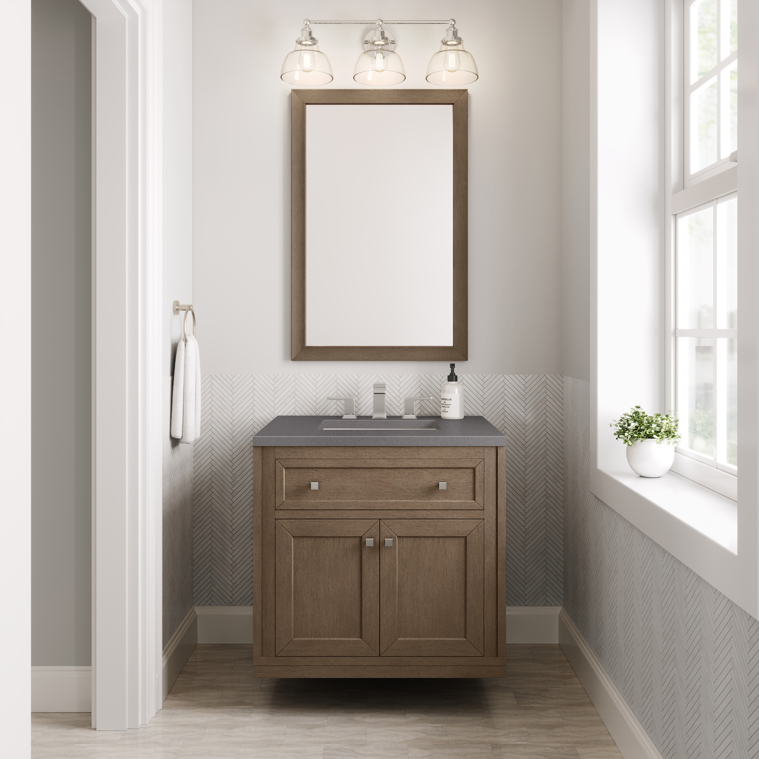 72 inch bathroom cabinet James Martin Vanity Whitewashed Walnut Contemporary/Modern, Transitional