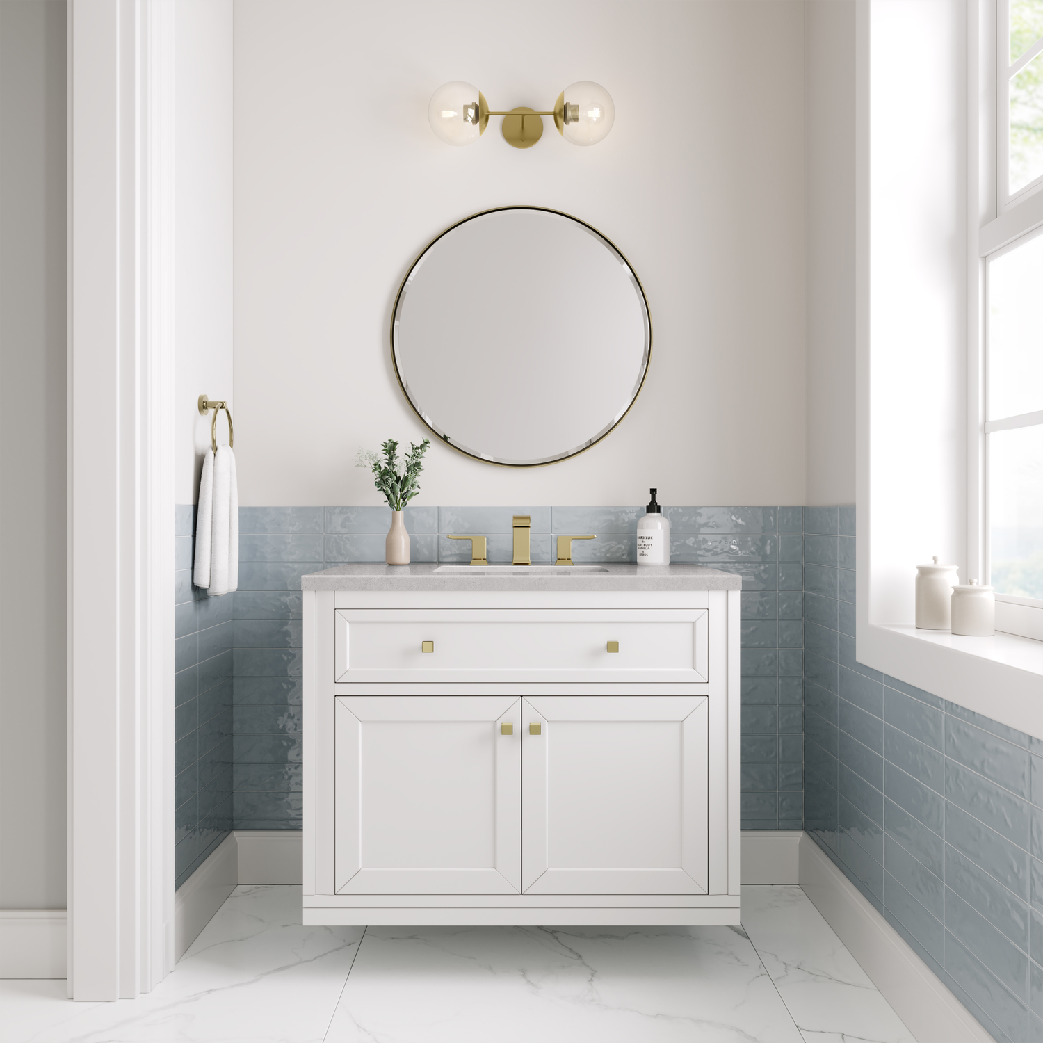 buy bathroom cabinets James Martin Vanity Glossy White Modern Farmhouse, Transitional
