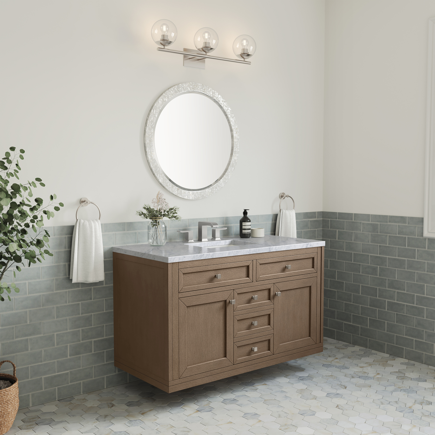 small bathroom vanity James Martin Vanity Whitewashed Walnut Contemporary/Modern, Transitional