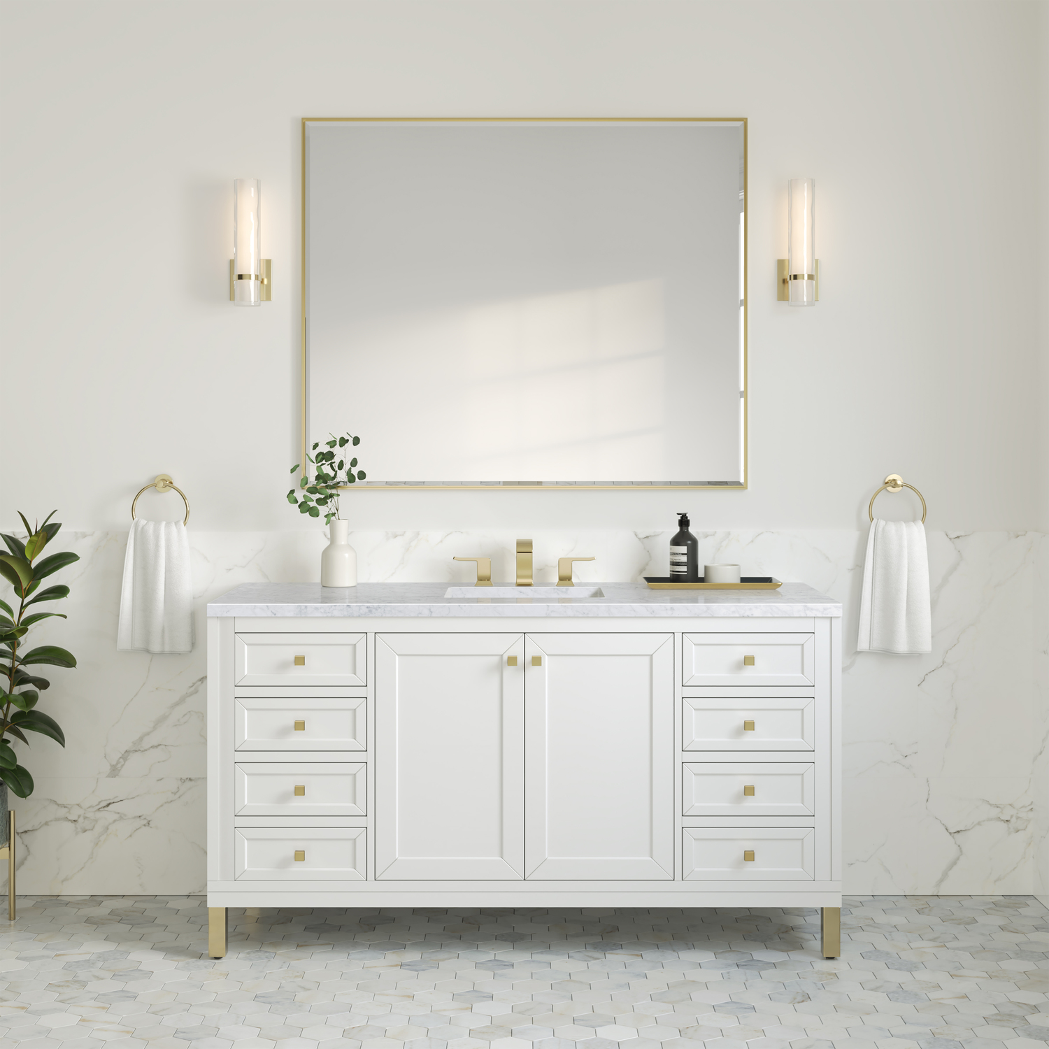 oak bathroom vanity 30 inch James Martin Vanity Glossy White Modern Farmhouse, Transitional