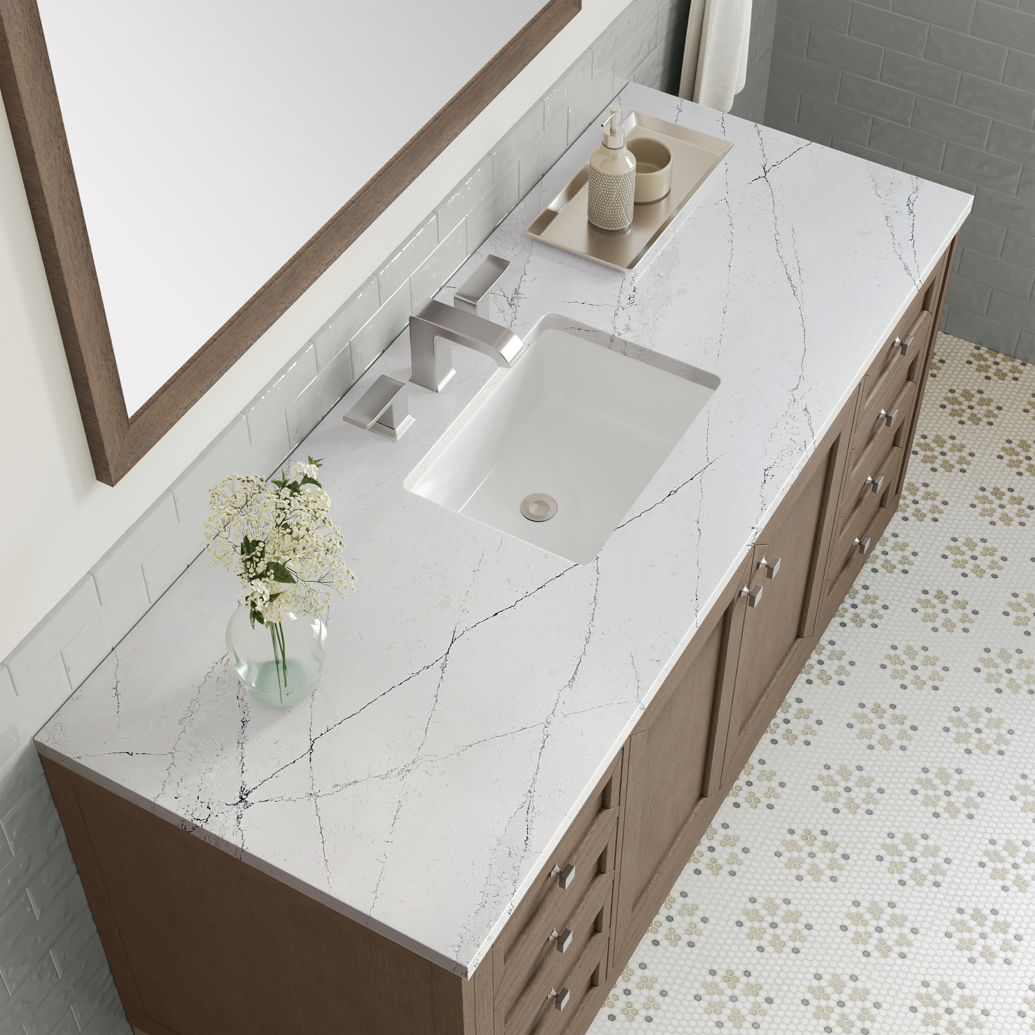 new bathroom cabinets James Martin Vanity Whitewashed Walnut Contemporary/Modern, Transitional