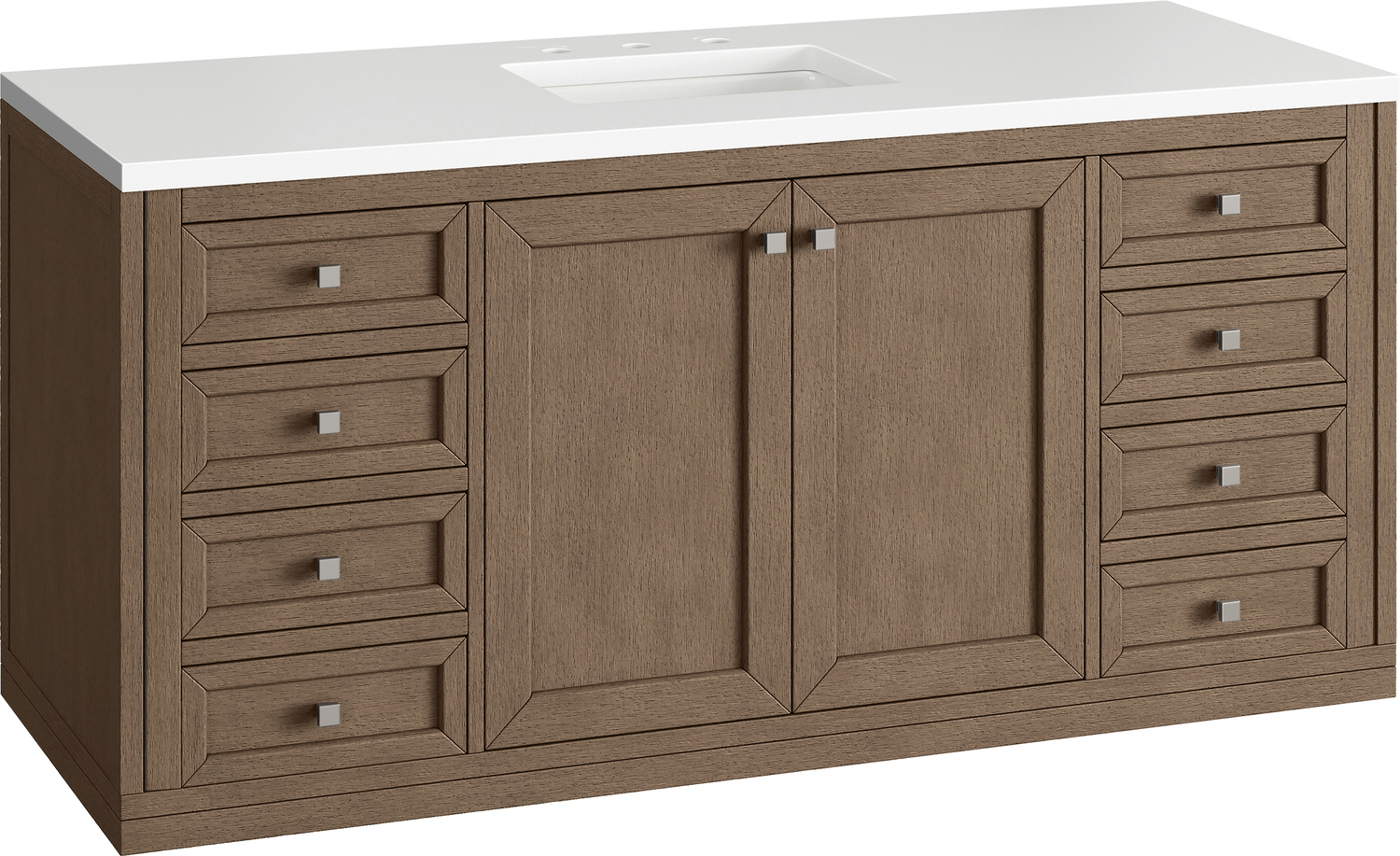 60 double vanity with top James Martin Vanity Whitewashed Walnut Contemporary/Modern, Transitional