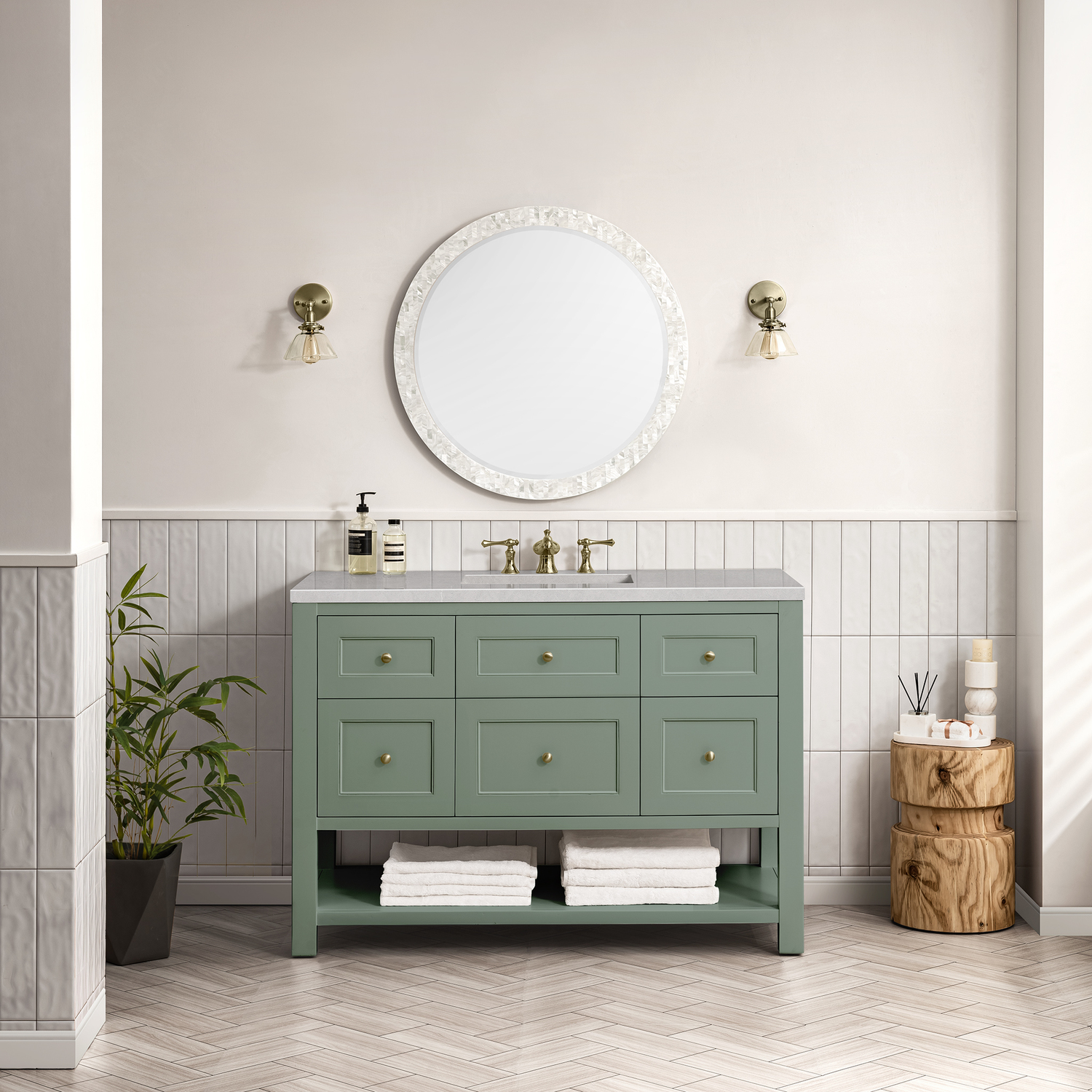 30 inch wide bathroom vanity James Martin Vanity Smokey Celadon Modern Farmhouse, Transitional