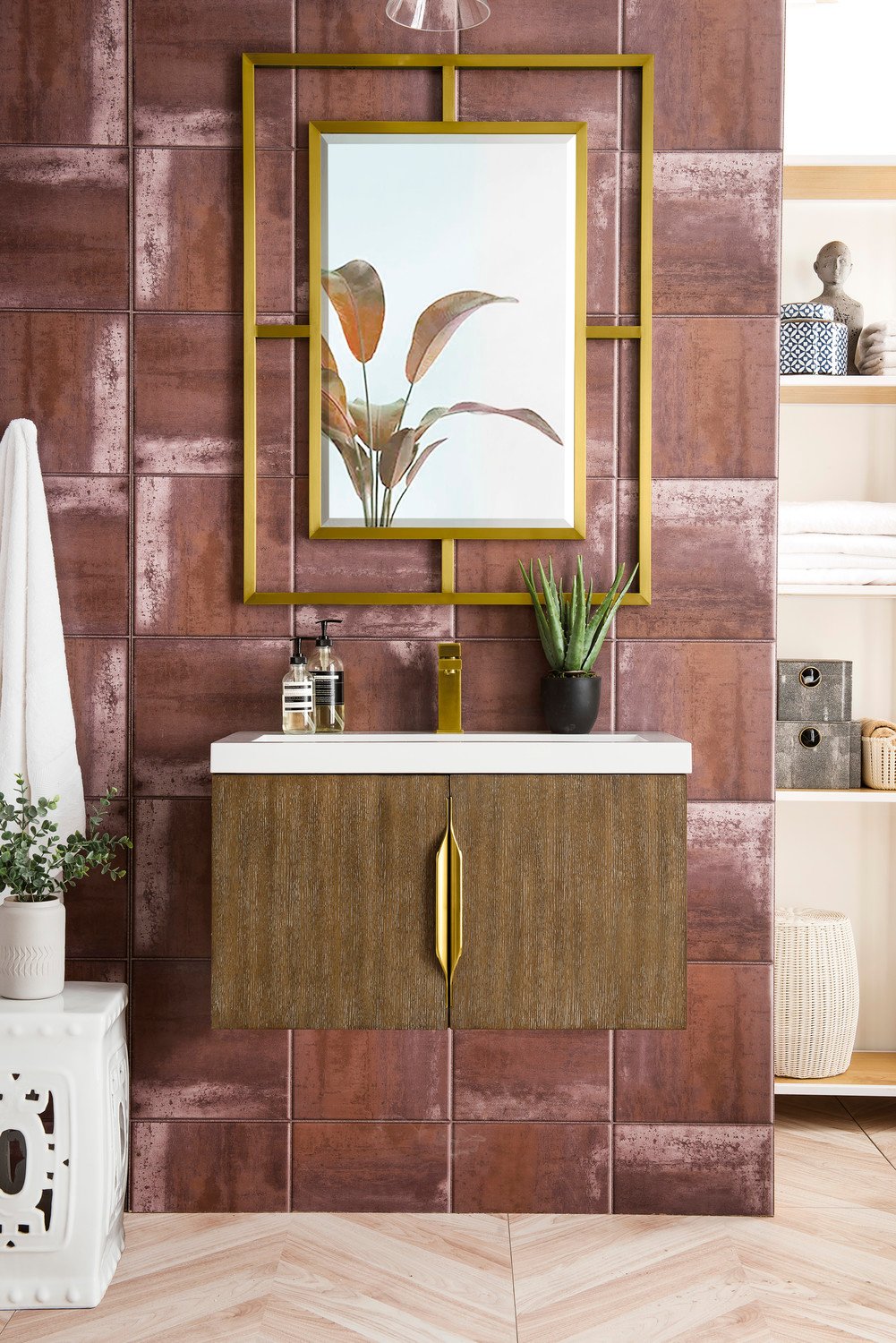 72 inch bathroom countertop James Martin Vanity Latte Oak Modern