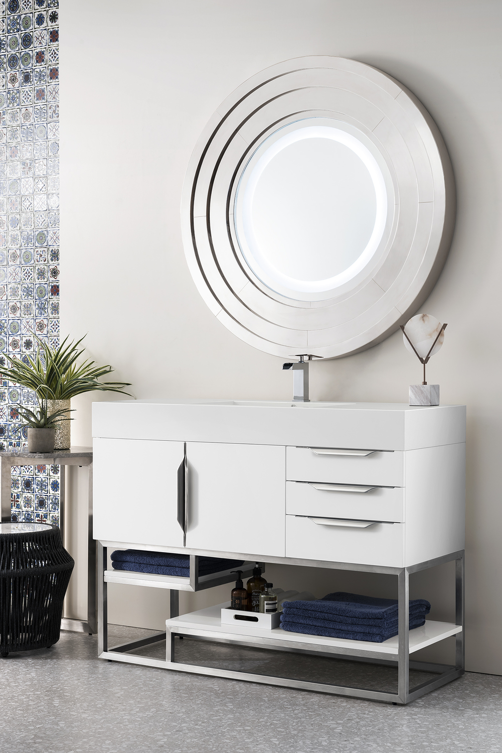 buy bathroom cabinets James Martin Vanity Glossy White Modern