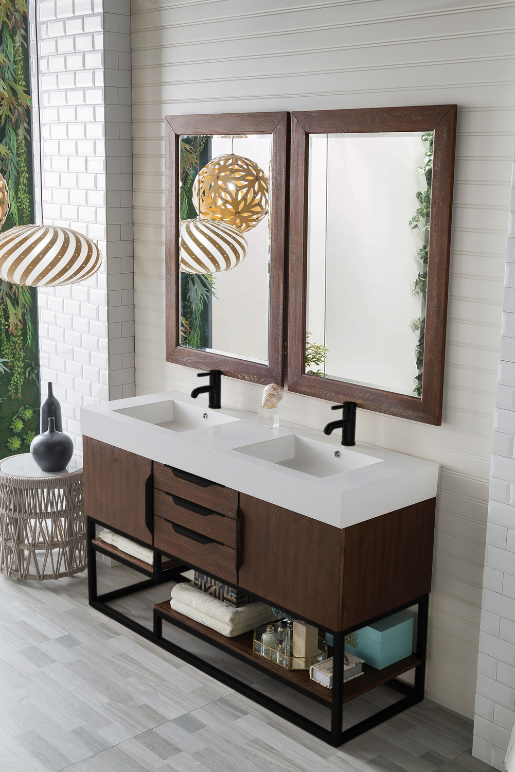 40 bathroom vanity with top and sink James Martin Vanity Coffee Oak Modern