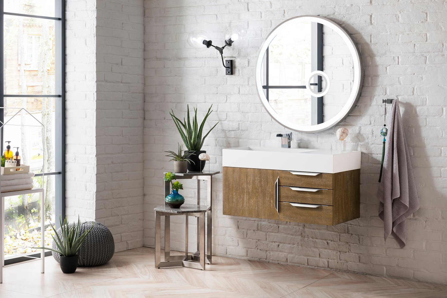 best wood for bathroom vanity top James Martin Vanity Latte Oak Modern