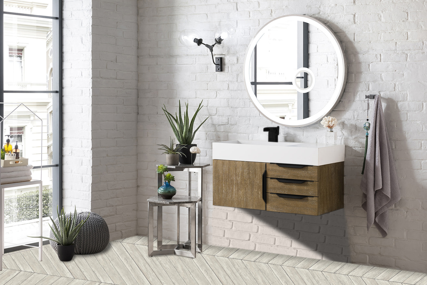 wheelchair bathroom vanity James Martin Vanity Latte Oak Modern