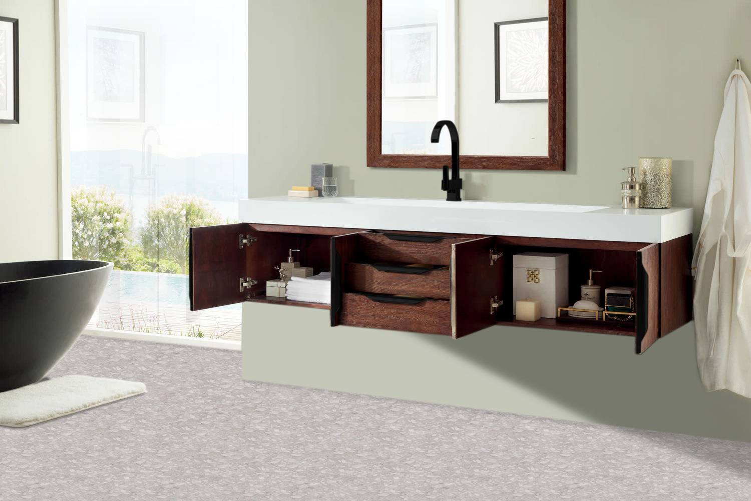 30 inch bathroom cabinet James Martin Vanity Coffee Oak Modern