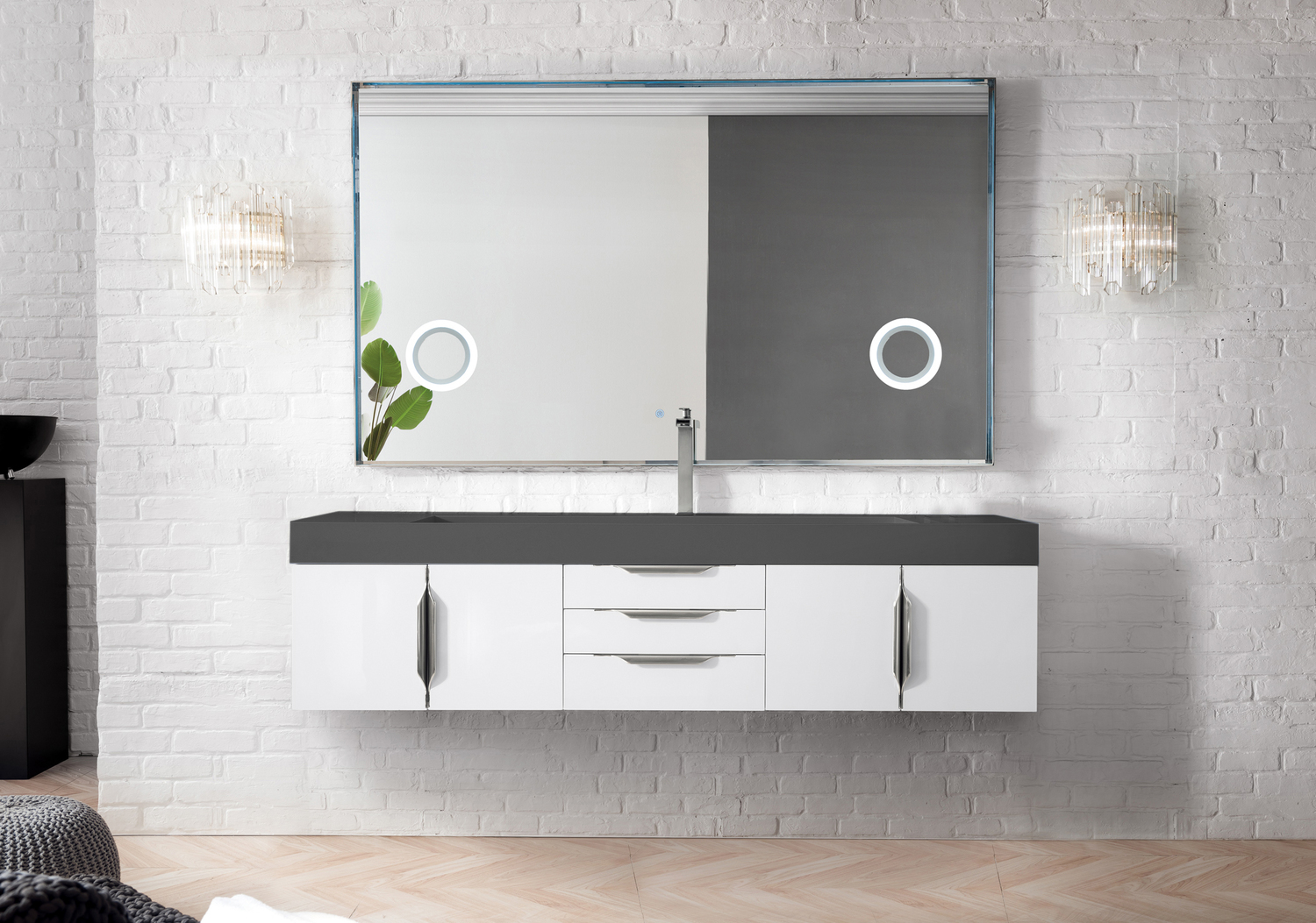 bathroom vanity sets James Martin Vanity Glossy White Modern