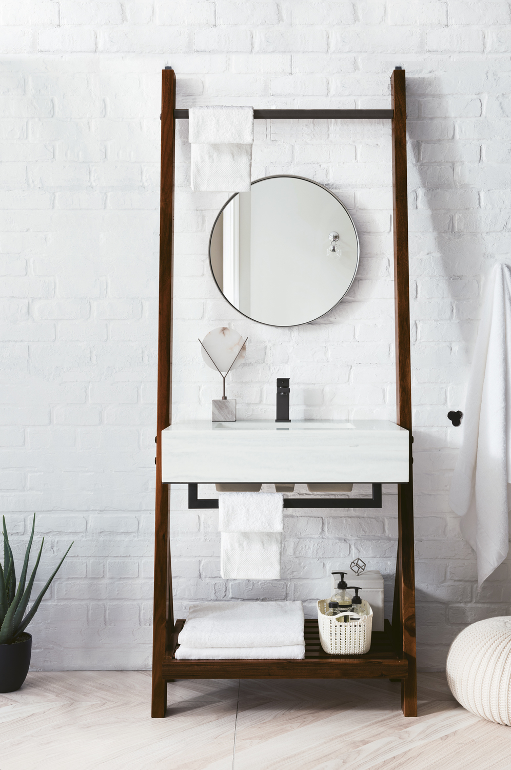 40 in vanity with sink James Martin Vanity Mid-Century Walnut Modern