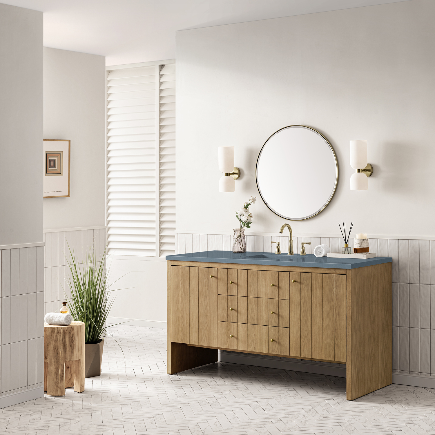 40 inch bathroom vanity with top James Martin Vanity Light Natural Oak Contemporary/Modern, Modern Farmhouse.Transitional