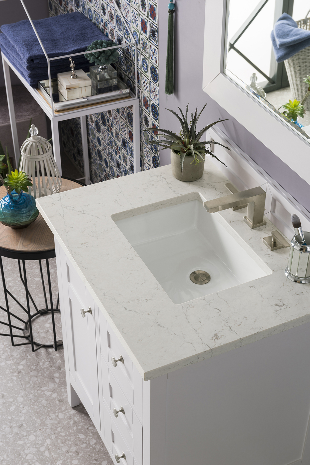  James Martin Vanity Bathroom Vanities Bright White Transitional