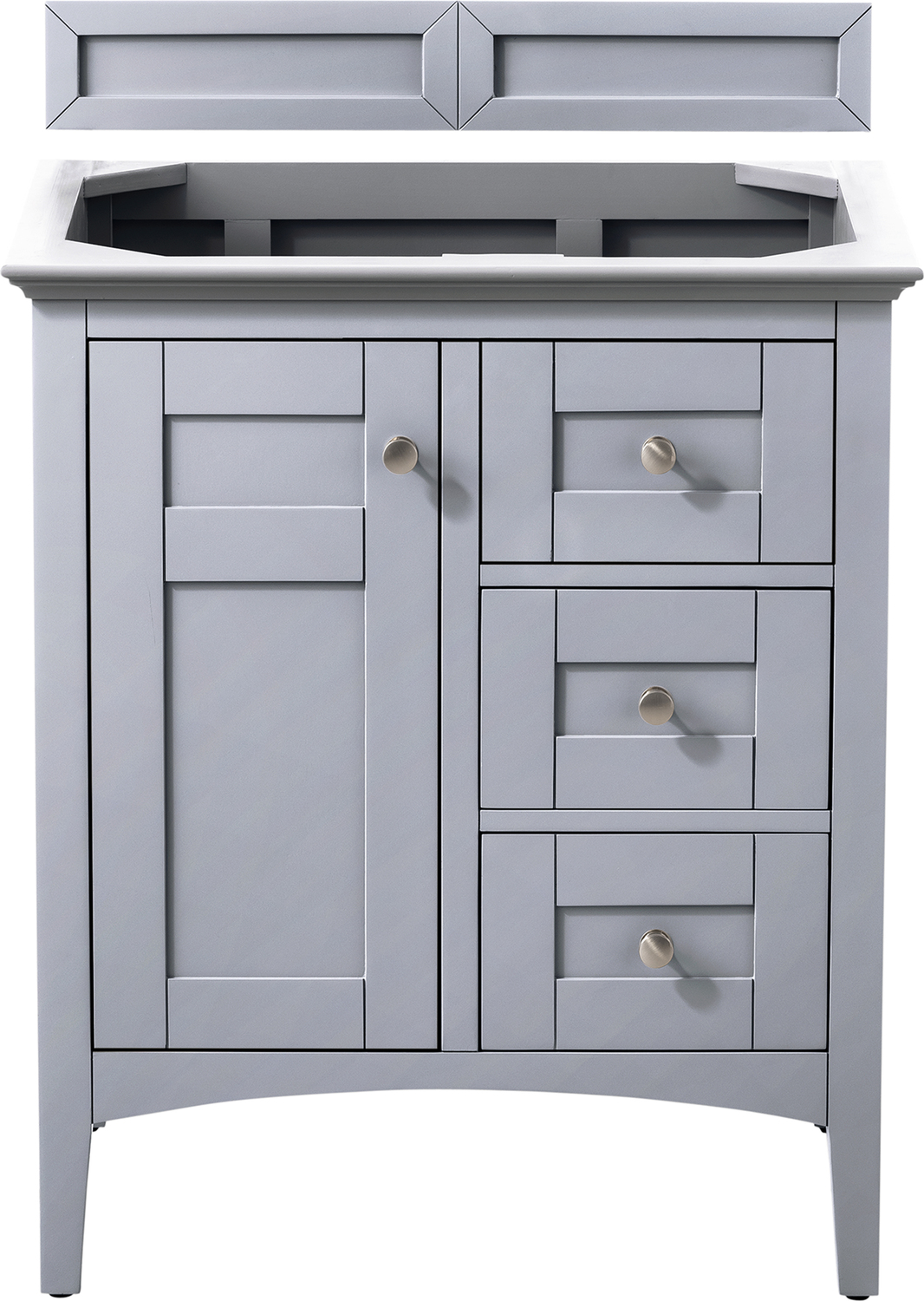 90 inch double vanity James Martin Vanity Silver Gray Transitional