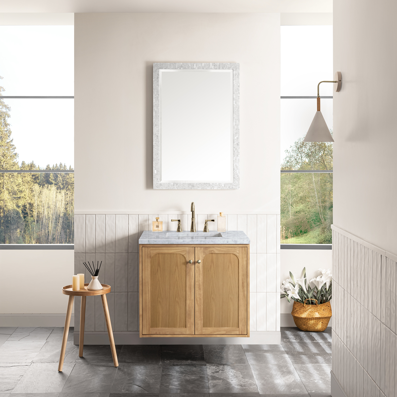 bathroom counter cabinet James Martin Vanity Light Natural Oak Boho, Contemporary/Modern