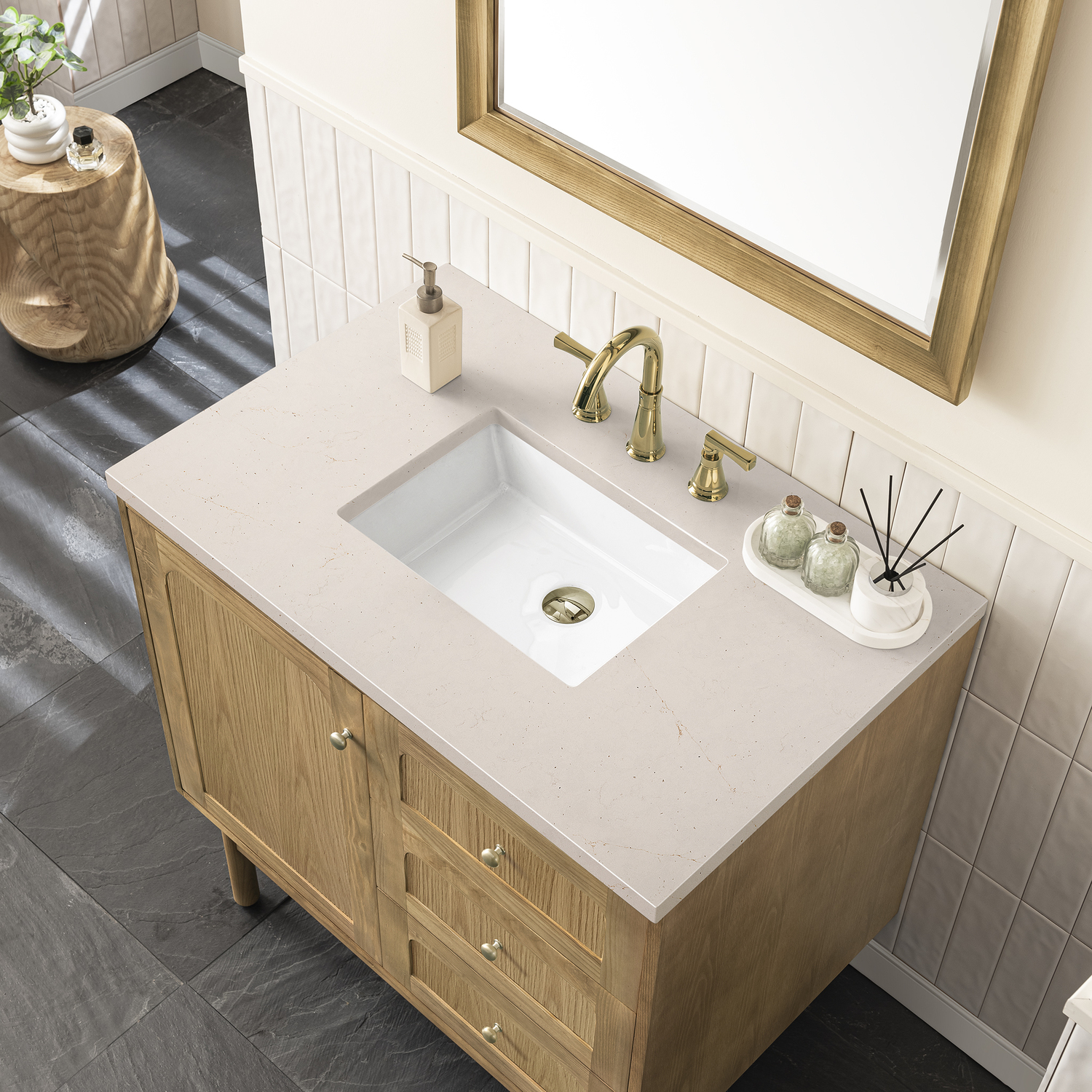 72 inch bathroom vanity top clearance James Martin Vanity Light Natural Oak Boho, Contemporary/Modern