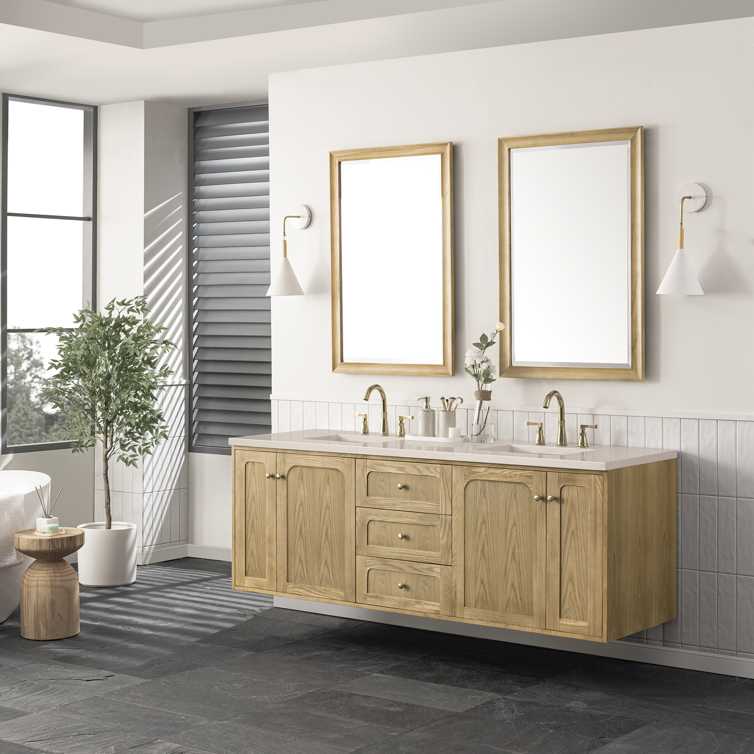 small bathroom cabinet designs James Martin Vanity Light Natural Oak Boho, Contemporary/Modern