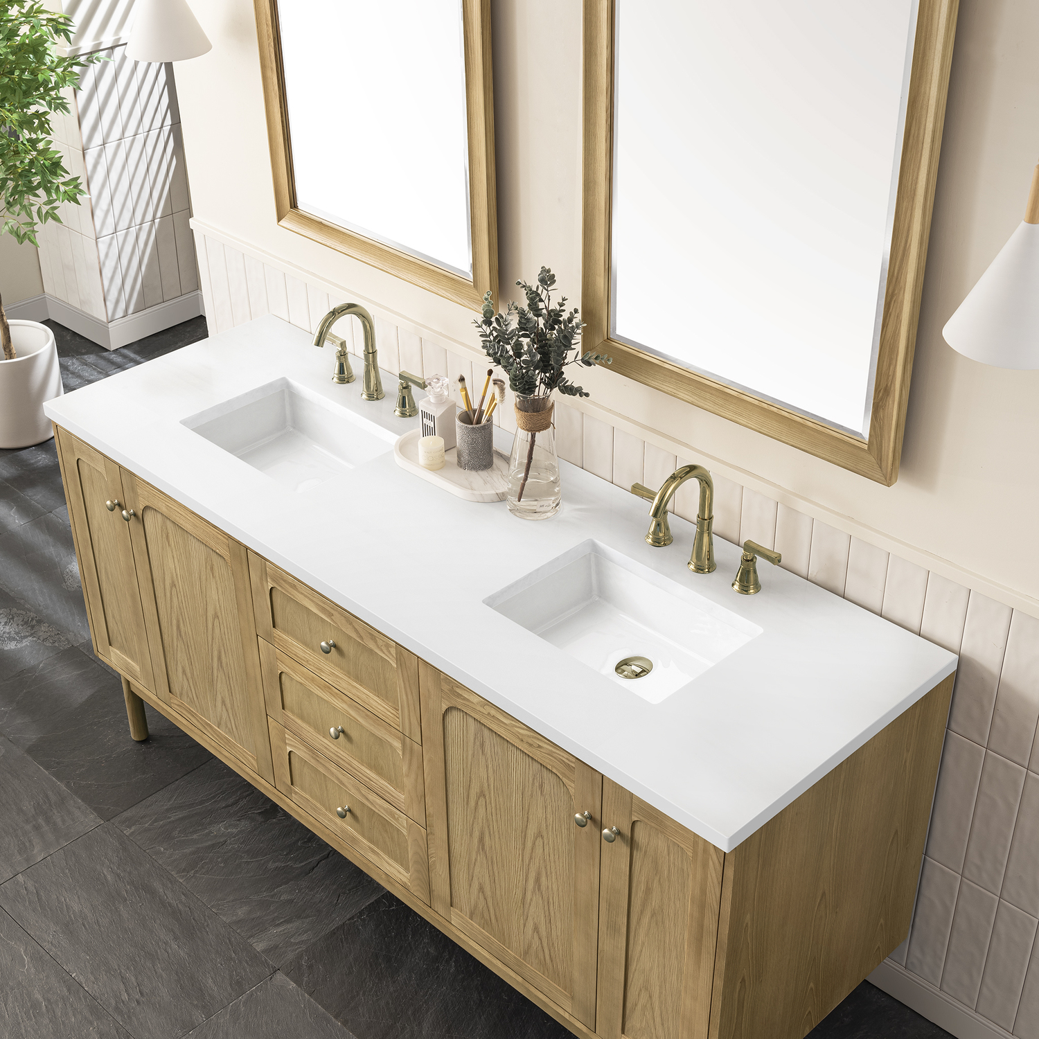 40 bathroom vanity with top and sink James Martin Vanity Light Natural Oak Boho, Contemporary/Modern