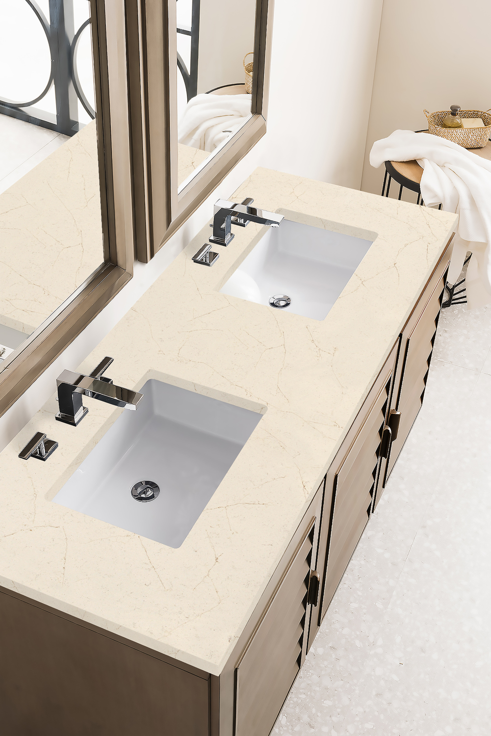 bathroom vanity with double sink 60 James Martin Vanity Whitewashed Walnut Modern
