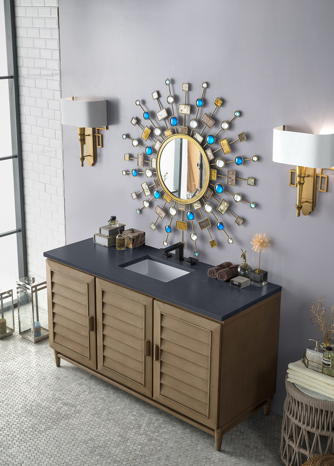 vanity cabinets with tops James Martin Vanity Whitewashed Walnut Modern