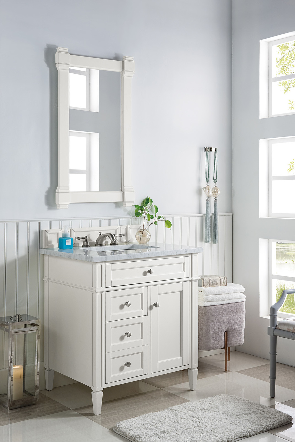 buy bathroom cabinets James Martin Vanity Bright White Transitional