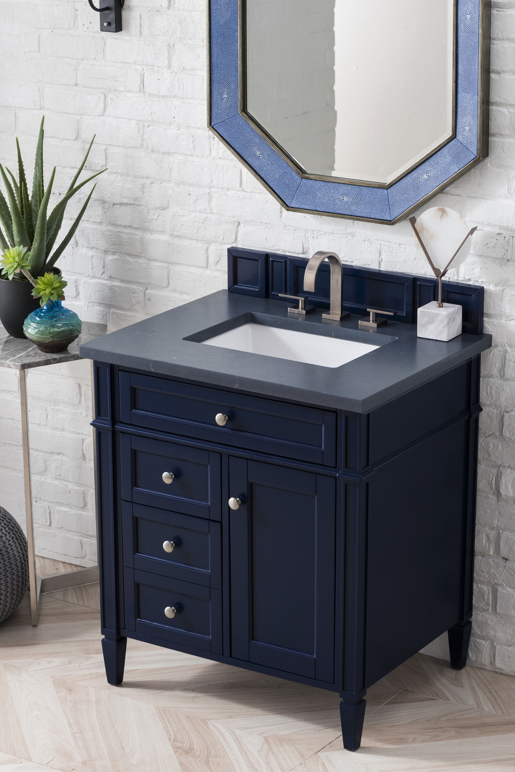 floating vanity cabinet only James Martin Vanity Victory Blue Transitional