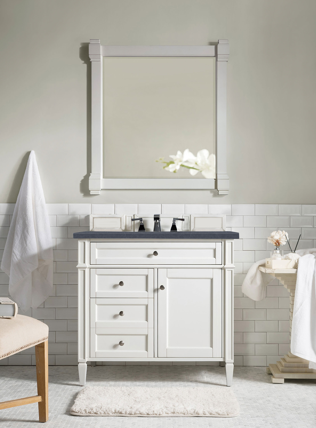 30 inch bathroom vanities   James Martin Vanity Bright White Transitional