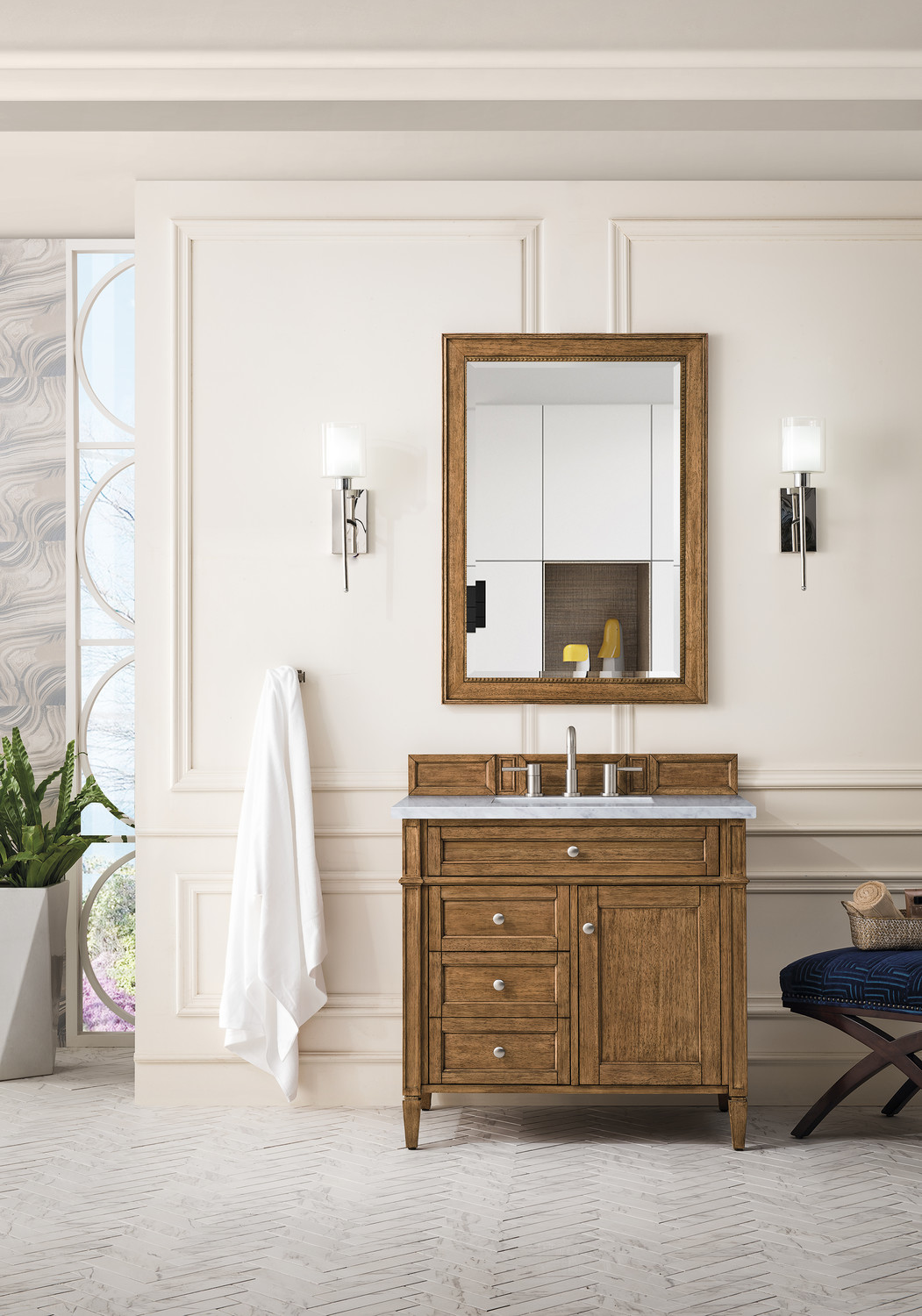 30 inch single sink bathroom vanity James Martin Vanity Saddle Brown Transitional
