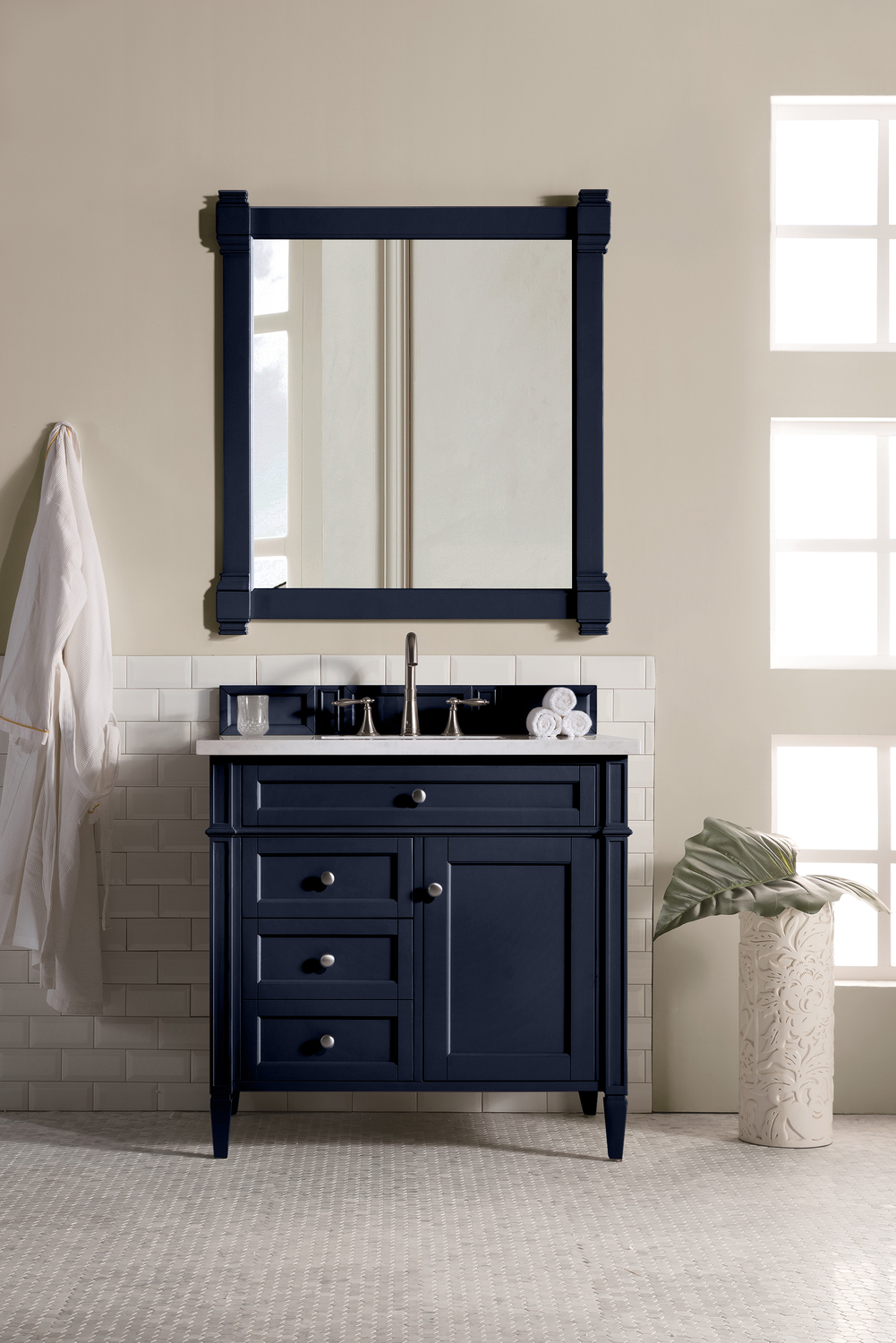 40 vanity top with sink James Martin Vanity Victory Blue Transitional