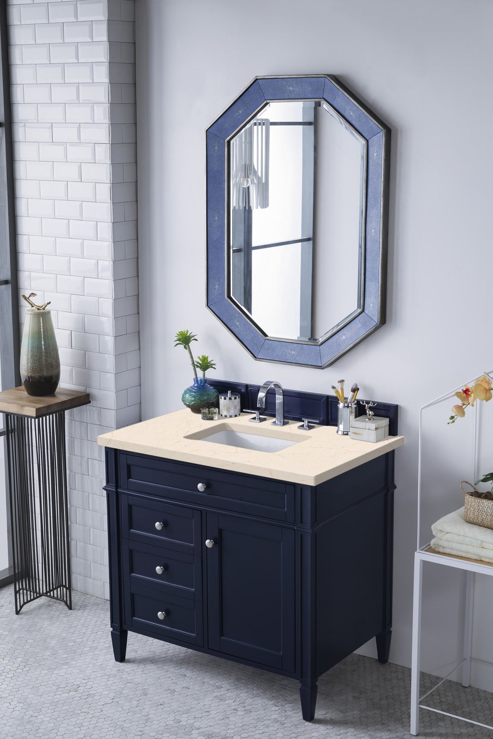 bathroom vanity suppliers   James Martin Vanity Victory Blue Transitional