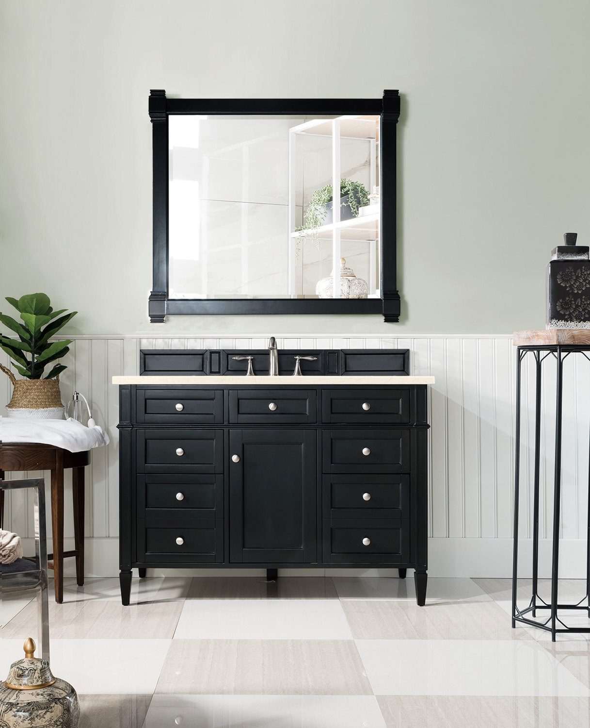 bathroom sinks without cabinets James Martin Vanity Black Onyx Transitional