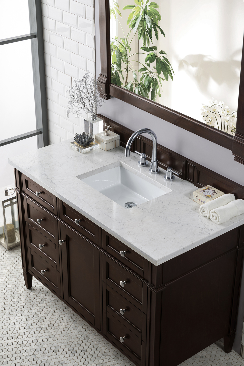 60 vanity without top James Martin Vanity Burnished Mahogany Transitional