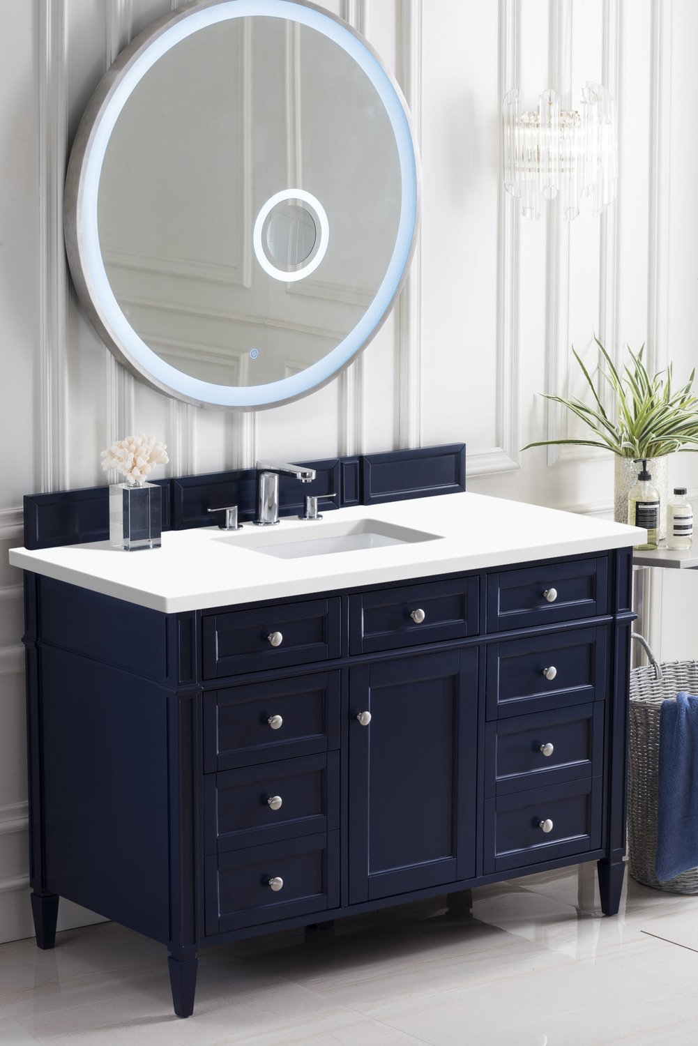 best prices on bathroom vanities James Martin Vanity Victory Blue Transitional