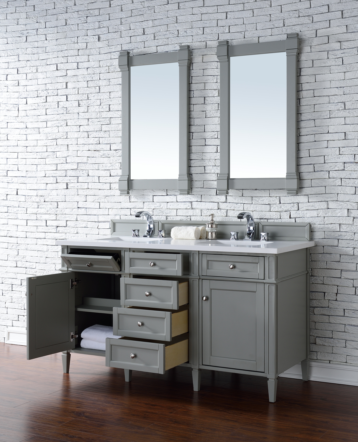 toilet vanity design James Martin Vanity Urban Gray Transitional
