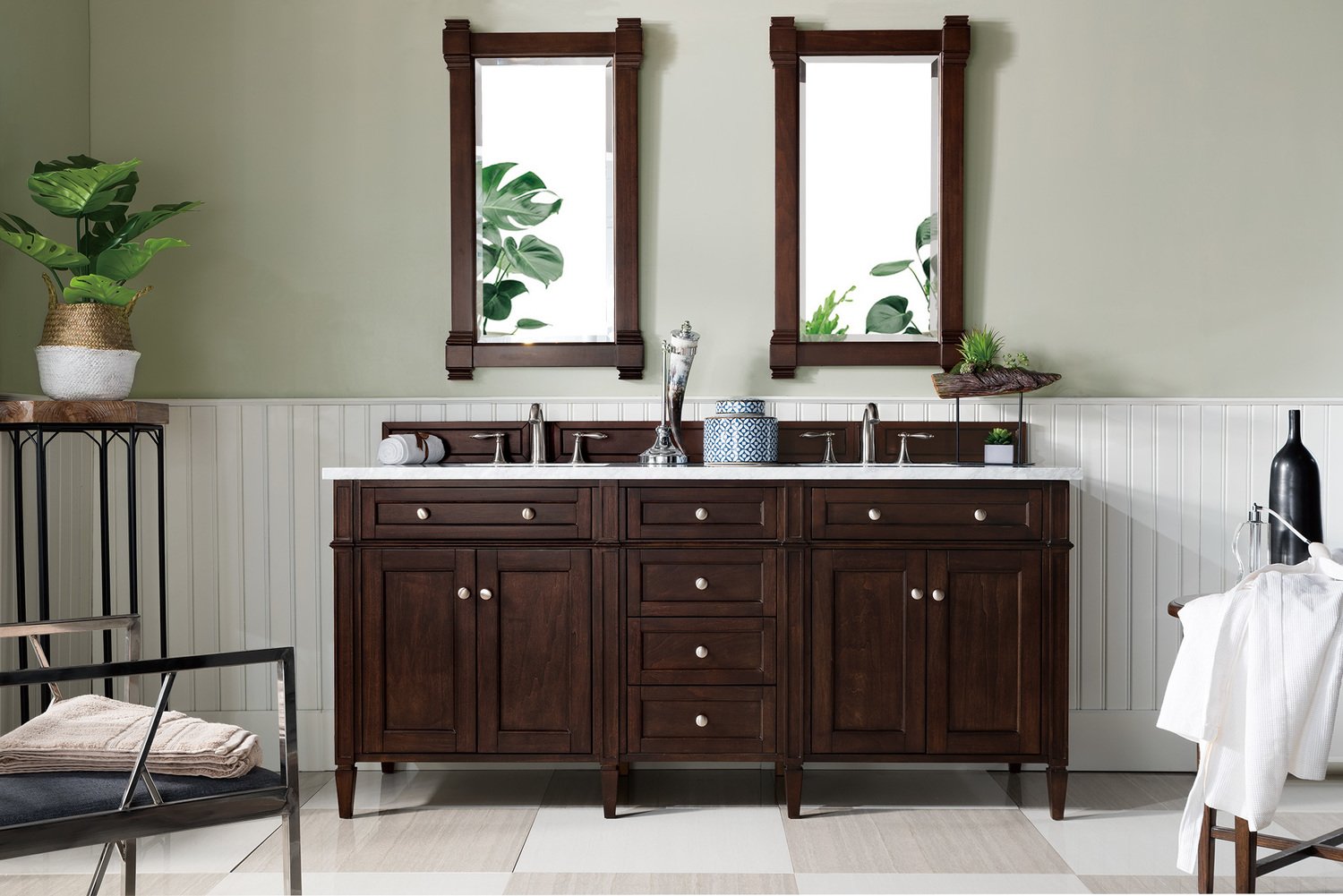 bathroom counter top replacement James Martin Vanity Burnished Mahogany Transitional