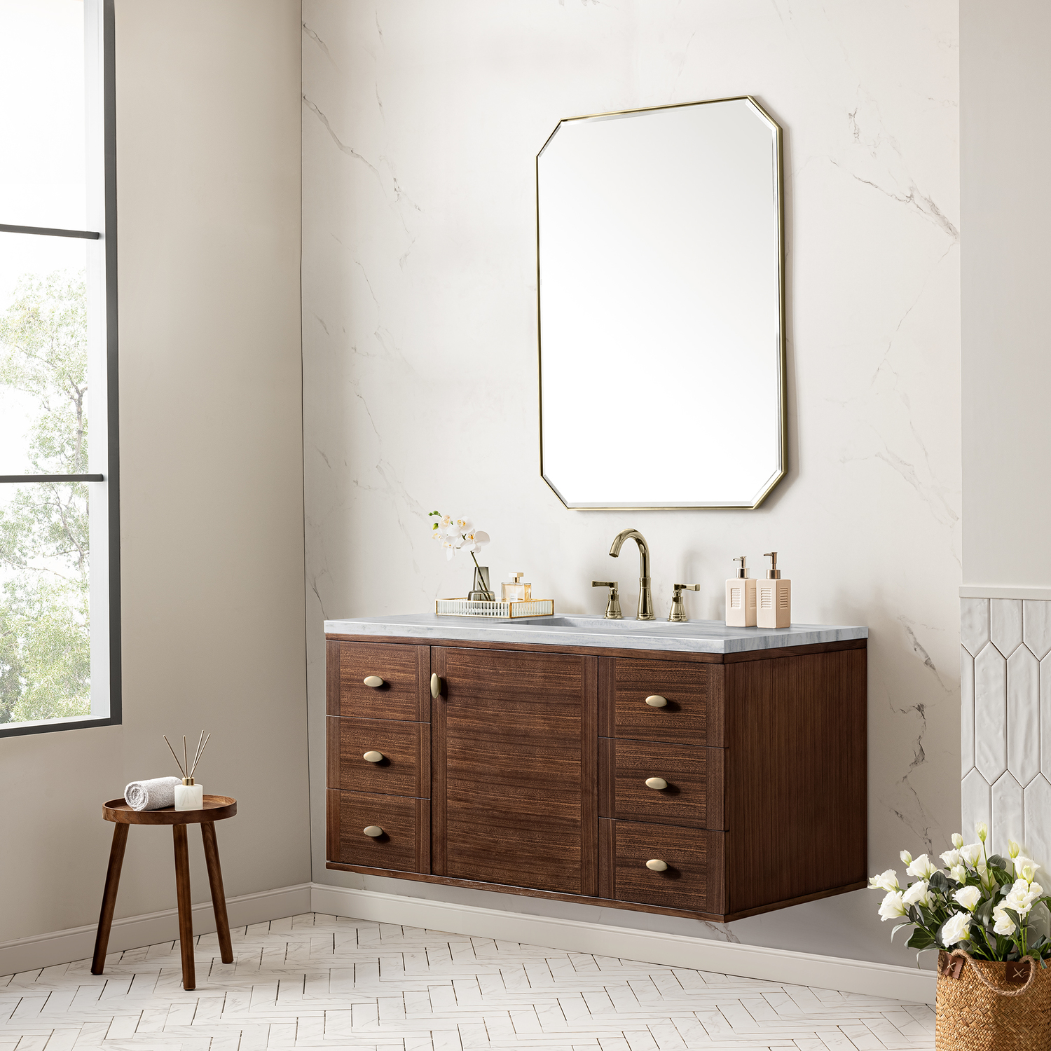 bathroom cabinets prices James Martin Vanity Mid-Century Walnut Mid-Century Modern