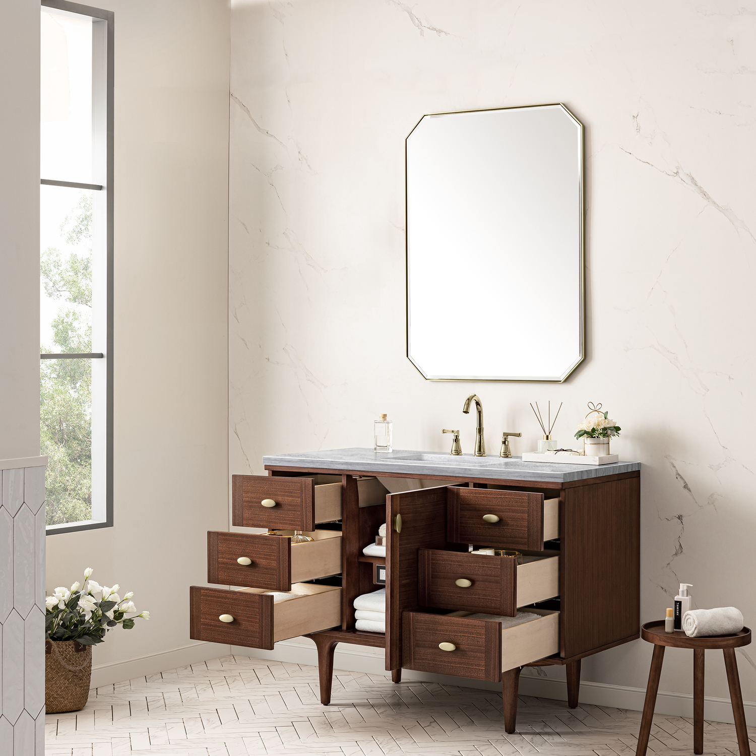bathroom cabinets prices James Martin Vanity Mid-Century Walnut Mid-Century Modern