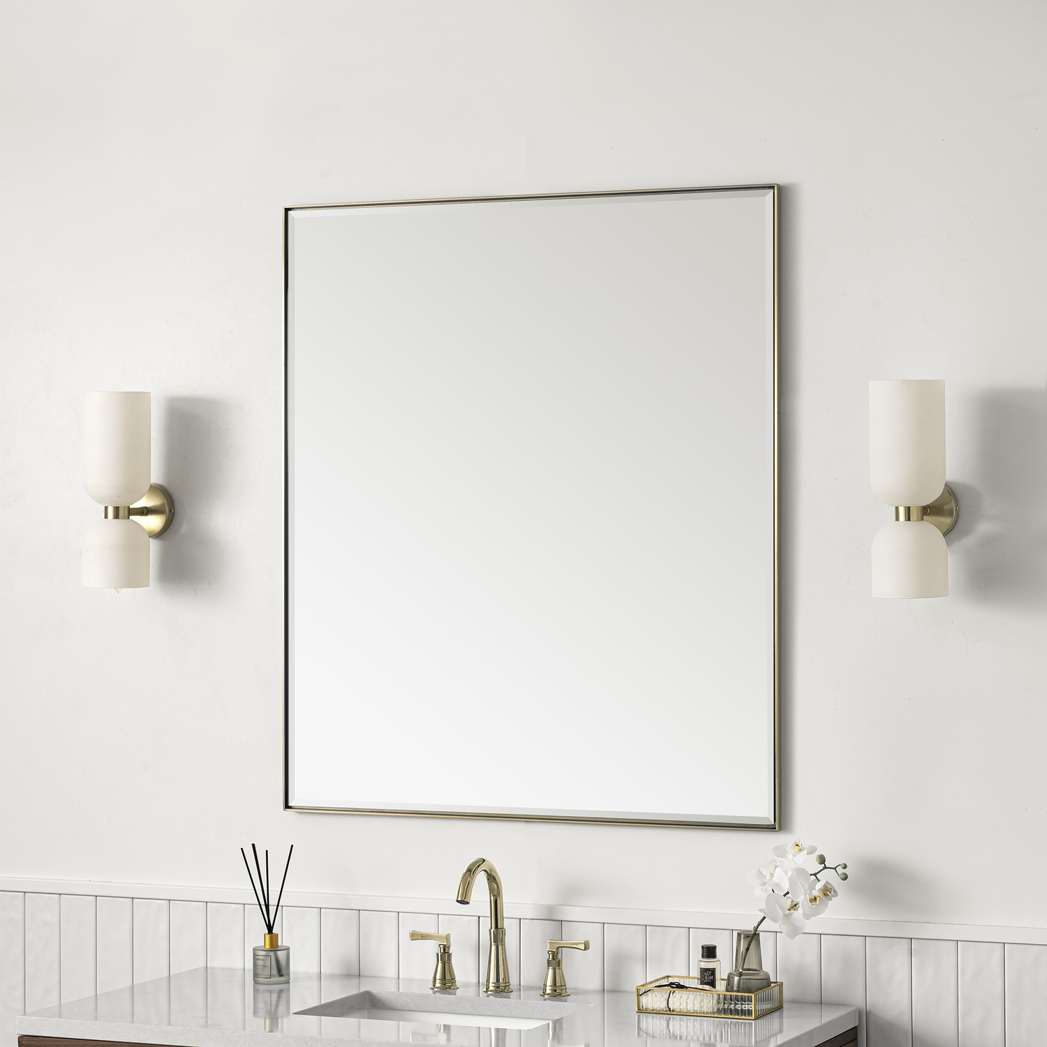 mirror and sconces James Martin Mirror Contemporary/Modern