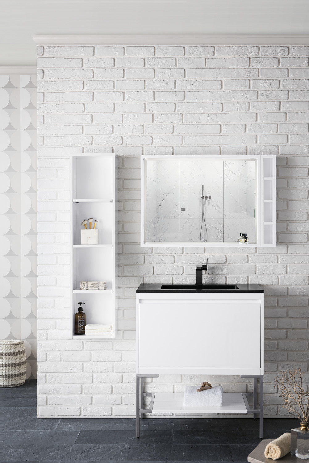 best bathroom countertops James Martin Vanity Glossy White Transitional